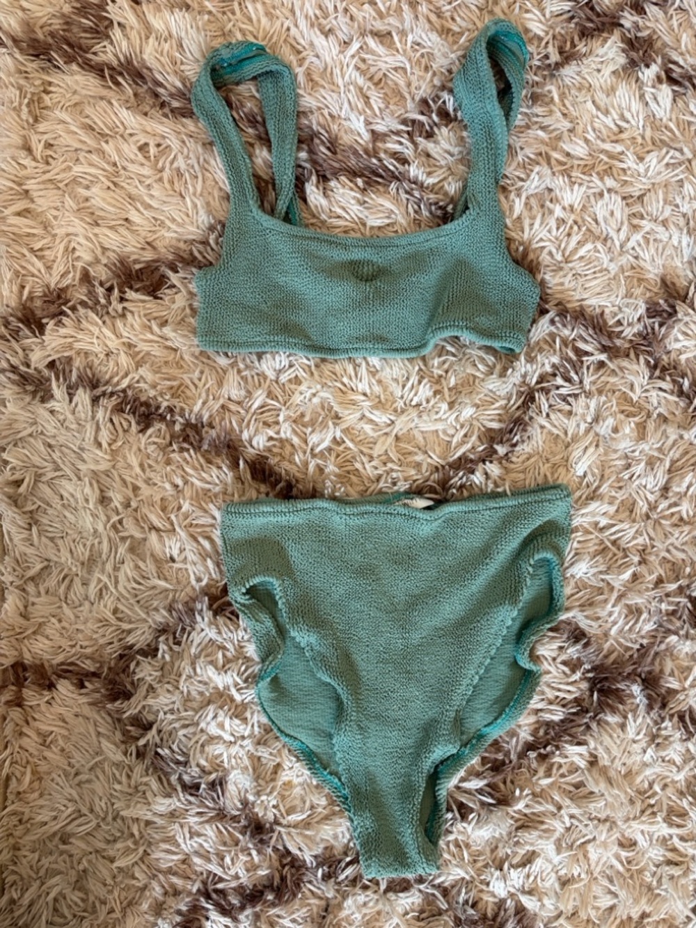 Youswim Sage Green Ribbed High-Waist Bikini - Picture 2 of 3